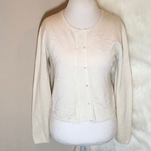 MOSCHINO 2-Piece Ivory Sweater Set Size 8 Like New